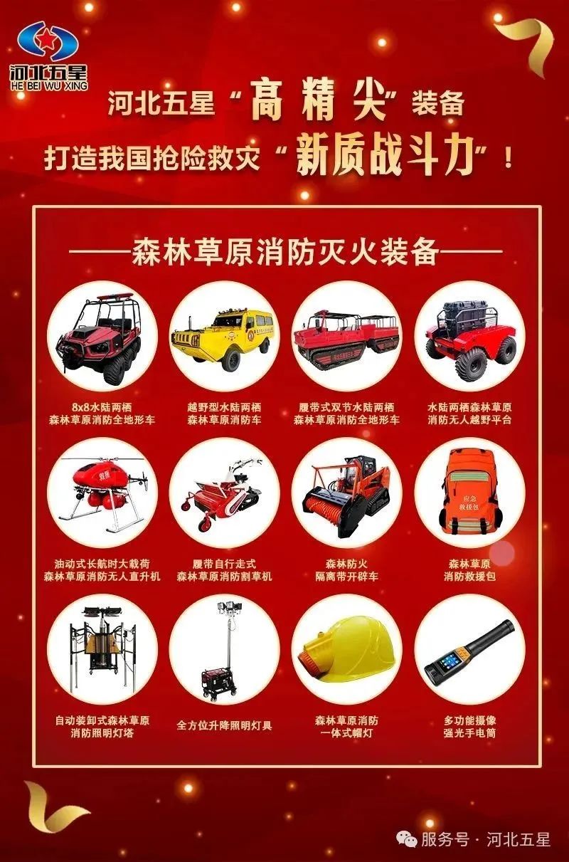 河北五星“高、精、尖”森林草原消防滅火裝備，打造我國搶險救災“新質戰斗力”